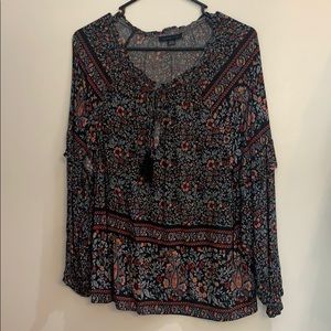American Eagle Boho Long Sleeve Top